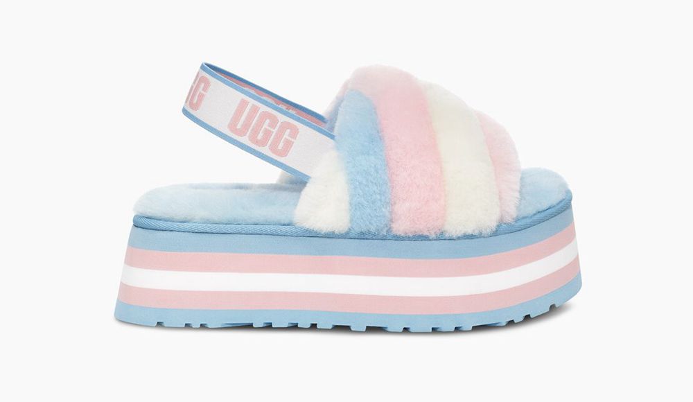 Ugg Slide Womens - Ugg Disco Stripe Stripes - 764TDBGXE